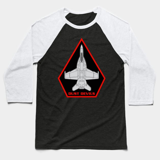 VX-31 - Dust Devils - Super Hornet Baseball T-Shirt by MBK